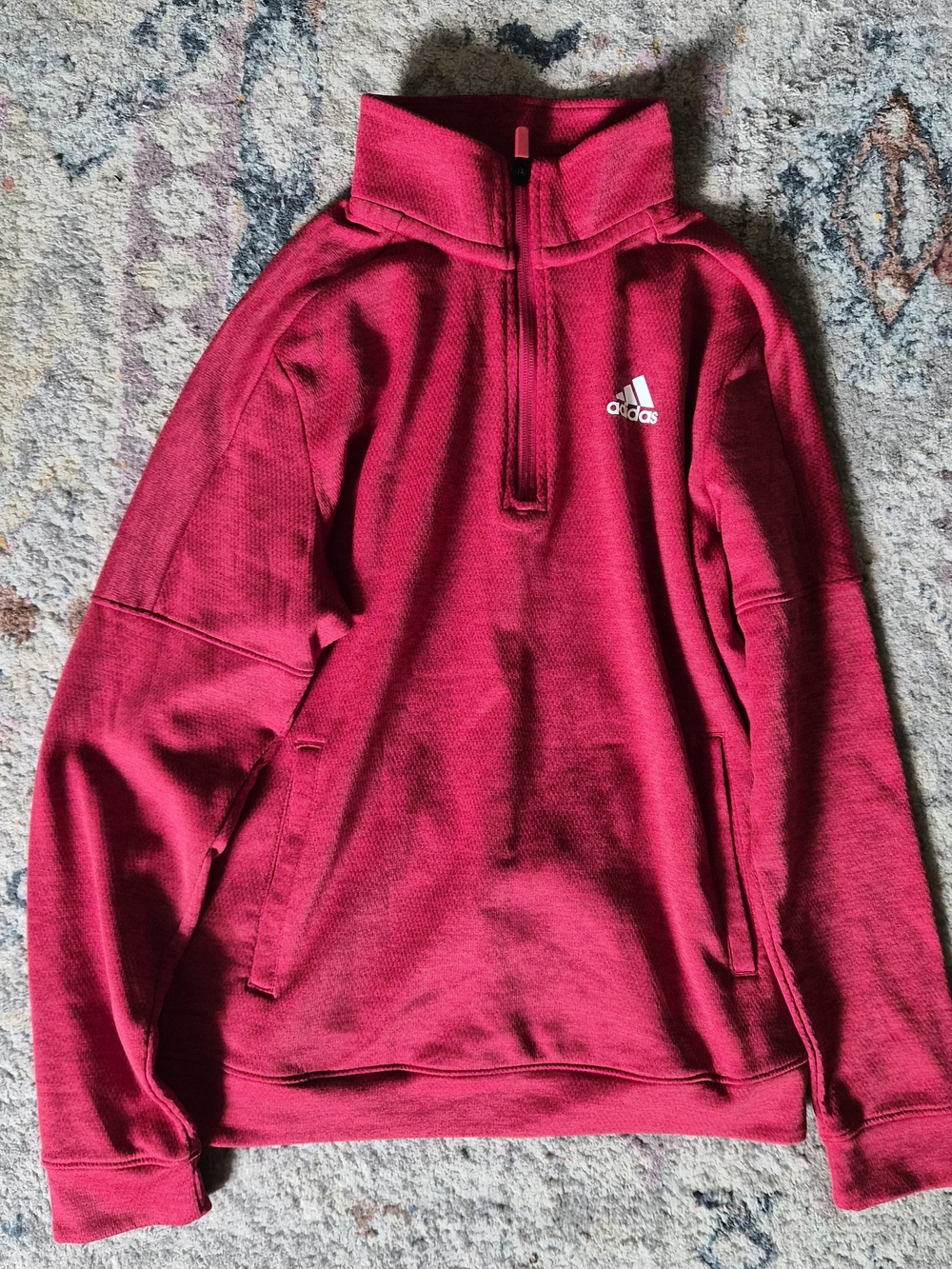 Red Adidas Quarter Zip